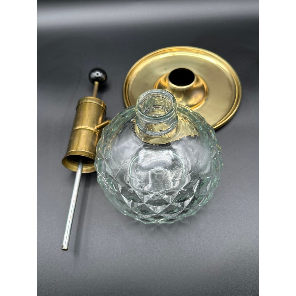 Vintage Park Industries Glass and Brass Decanter Pump Dispenser Mid Century - Picture 8 of 10